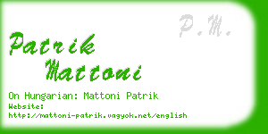 patrik mattoni business card